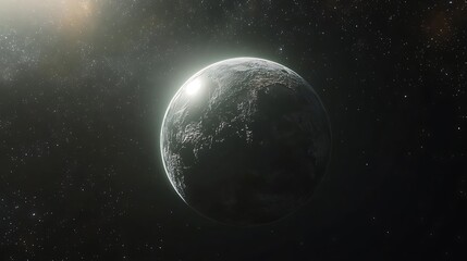 Obraz premium Planet Earth, sunrise, space, cosmic dust, science fiction, background, environment, exploration, concept art