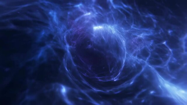 Cosmic energy vortex in blue and purple. Spiritual awakening concept. Meditation visualization for enlightenment, astral projection, and psychic development.