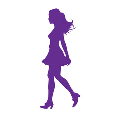 purple mother silhouette icon