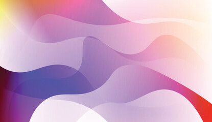 Template Abstract Background With Curves Lines. For Cover Page, Landing Page, Banner. Vector Illustration with Color Gradient.