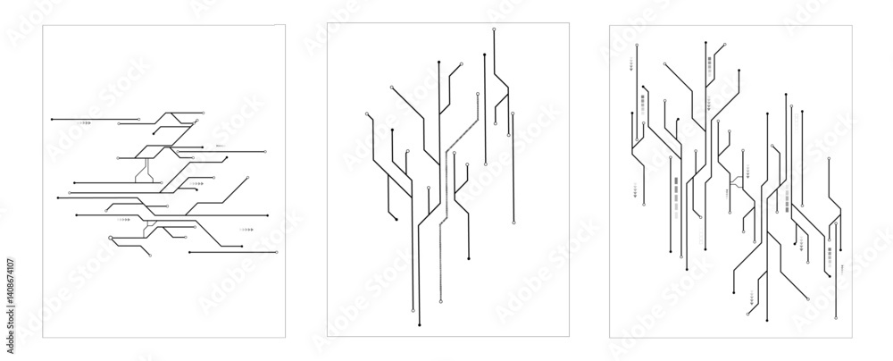 Aufkleber Vector High-tech technology background. Circuit board, Abstract modern digital science technology futuristic circuit board.