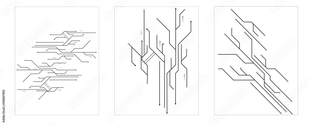 Poster Vector High-tech technology background. Circuit board, Abstract modern digital science technology futuristic circuit board.