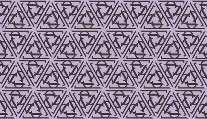 Vector pattern with abstract line in triangles style. Hipster background. For your idea, presentation, smart design. Brown purple color. Seamless
