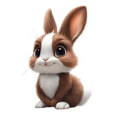 Adorable Brown Bunny Illustration