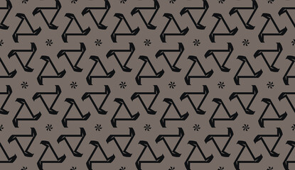 Vector pattern with abstract line in triangles style. Hipster background. For your idea, presentation, smart design. Brown chocolate color. Seamless