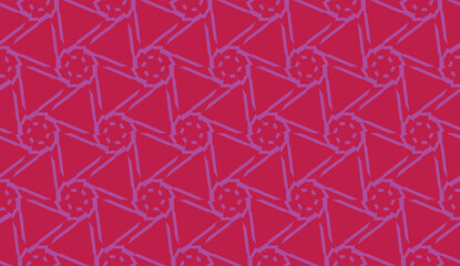 Modern pattern with curved line. Triangles, line, geometric elements. Vector Seamless illustration. Design for flyer, wallpaper, presentation, paper.