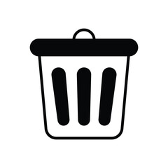 Trash Can icon vector stock illustration