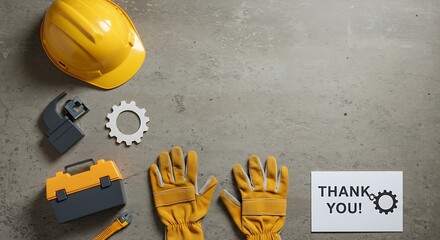 Worker Appreciation Thank You Image with Tools
