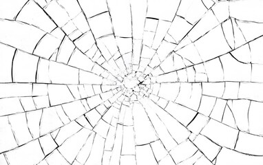 Obraz premium Radial Shattered Glass Texture Abstract Background