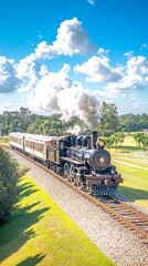Obraz premium Steam Train Scenic View