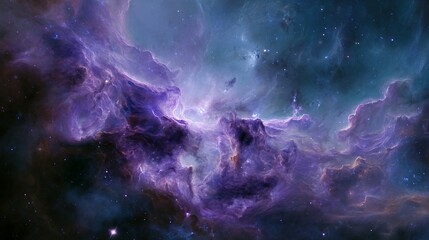 Fototapeta premium Deep space nebulae showcasing vibrant cosmic clouds.