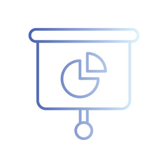 Chart Display icon vector stock illustration