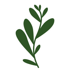 Minimalist green leaf vector illustration in flat style. Perfect for eco-themed designs, botanical prints, organic branding, plant graphics, nature icons, or decorative garden visuals.