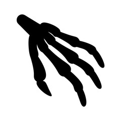 Silhouette of a Clawed Hand or Foot Reaching Outward