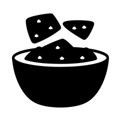 Delicious Bowl of Guacamole with Crispy Tortilla Chips