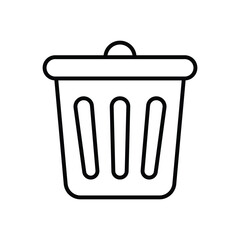 Trash Can icon vector stock illustration