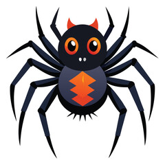 Halloween  spiders isolated  on white background