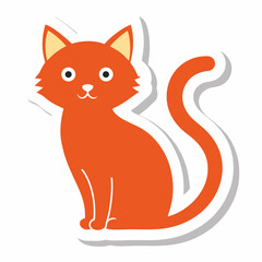 Cat Sticker Logo Cute and Creative Feline Designs for Branding and Decor