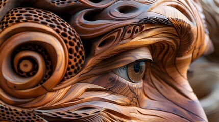 Mesmerizing abstract feathered eye pattern