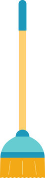 Cleaning Tools Element 2 Cartoon Style Broom Illustration