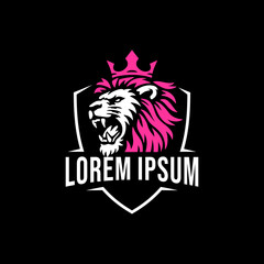 lion king angry face vector w...