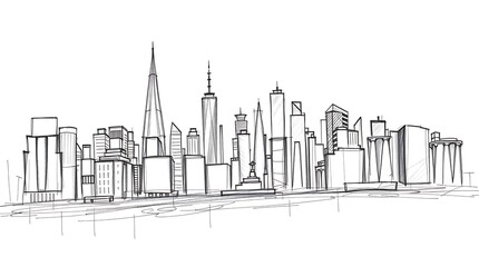 Sketch of New York City Skyline...................
