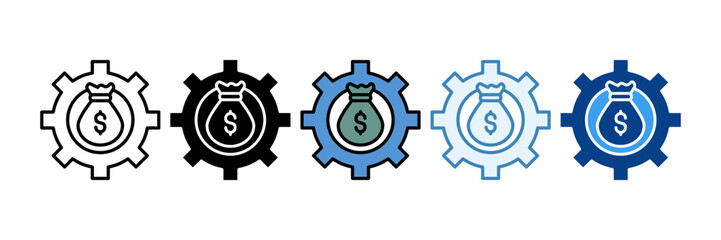 Money Management  Icon Set Multiple Style Collection