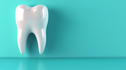 Dental care action tooth illustration studio setting graphic design clean environment close-up view oral health concept