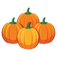 Obraz premium Halloween three Pumpkin isolated on white background