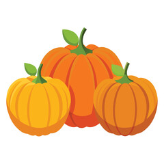 Halloween  three Pumpkin isolated  on white background