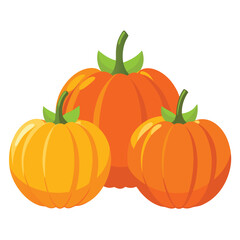 Halloween  three Pumpkin isolated  on white background