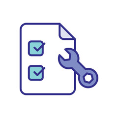 Technical Inspection icon vector stock illustration