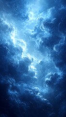 Obraz premium Stormy Sky View, Dramatic Clouds