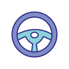 Steering Wheel icon vector stock illustration