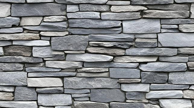 Grey Stacked Stone Wall Texture