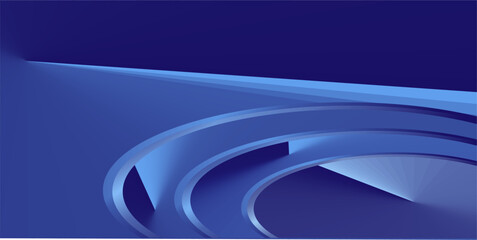 composition of empty space in blue gradations with blue curved lines as background design inspiration for graphic visual arts or decorative designs in applied arts