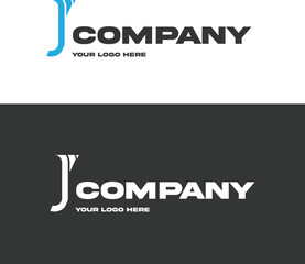 vector logo shape of the letter "j" Modern Logo icon. 