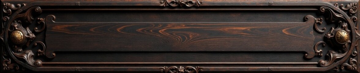 Dark wood background with intricate carvings and ornate details, furniture, carvings