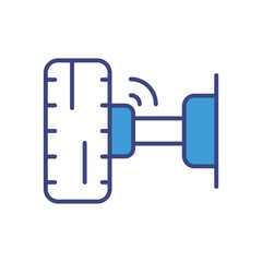 Tire Fitting icon vector stock illustration