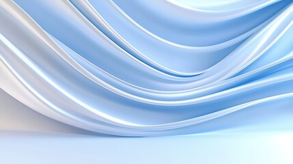 Fototapeta premium Abstract Light Blue Fabric Waves