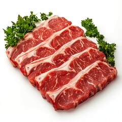 Fototapeta premium Savor the Exquisite: Succulent Raw Beef Steaks, Ready for Grilling