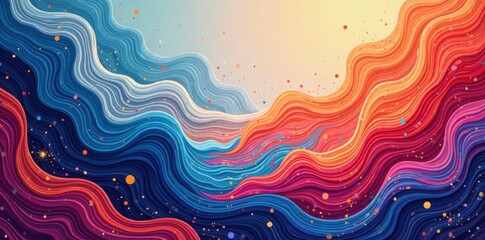 Set of elaborate vector illustrations with flowing lines and abstract patterns, ornament, pattern