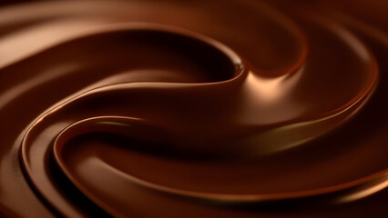 Smooth Chocolate Swirl Close-up