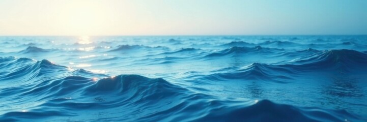 Fototapeta premium Muted oceanic tones with soft blue undertones and subtle wave patterns, blue, ripples, gentle