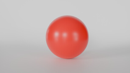 Shiny red circle on a minimal background.