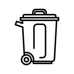 rubbish bin icon vector design template elegant style