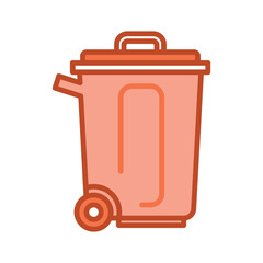 rubbish bin icon vector design template elegant style