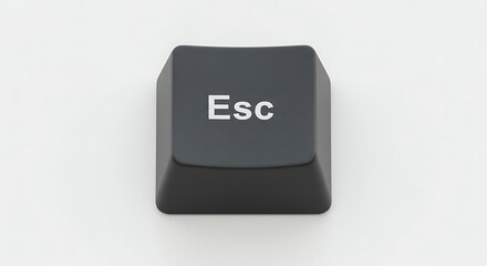 Single Black Escape Key: A Minimalist Computer Image