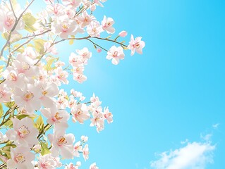 Spring Blossoms Bright Sky