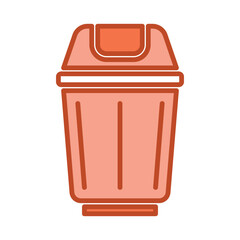 rubbish bin icon vector design template elegant style